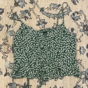 Green Floral Wild Fable cute top